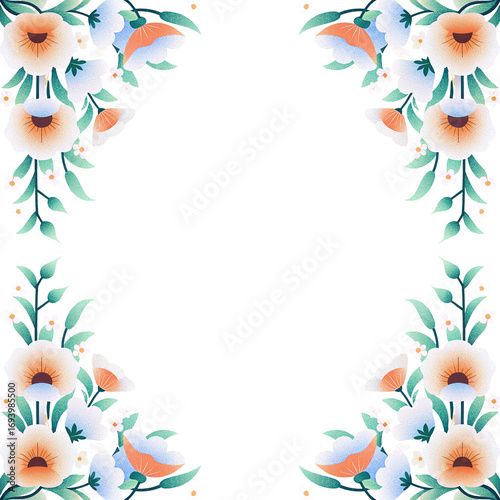 seamless pattern with flowers and floral elements
