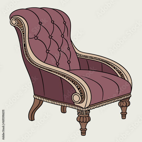 armchair isolated on white