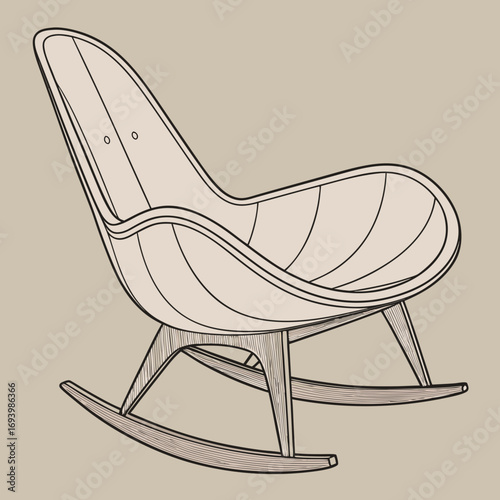 rocking chair vector illustration