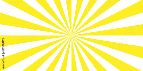 Vector sunray stripe background. Light sunburst glowing background. Sunburst pattern summer social banner. vector illustration pattern beam rays. Spiral radial striped backdrop design.	