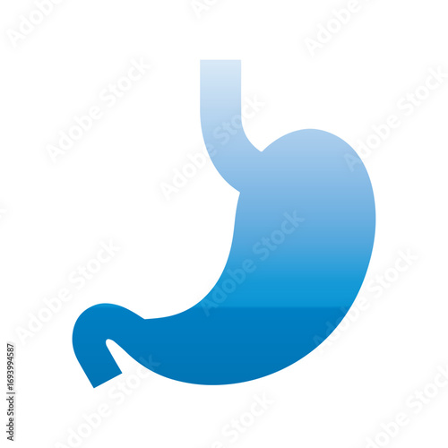 Simple Outline Stomach Symbol for Nutrition and Digestive Medical Branding