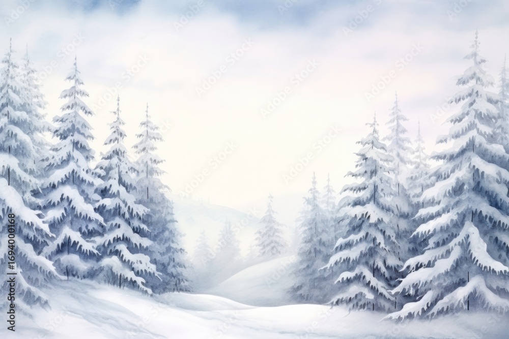 Fototapeta premium Snow landscape nature outdoors.