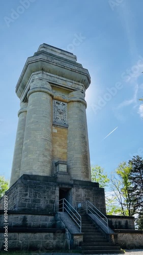 column in the park. Germany Niedersachsen Wittmar.