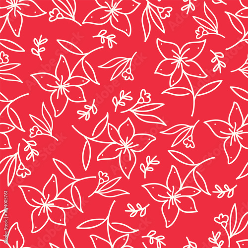 Seamless watercolor floral pattern design
