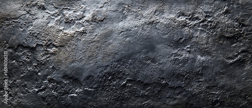 Dark, textured surface.  Rough, aged look