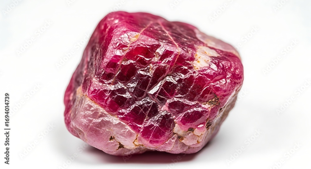 Obraz premium DSLR Macro Image of Rough Ruby Gemstone Surfaces