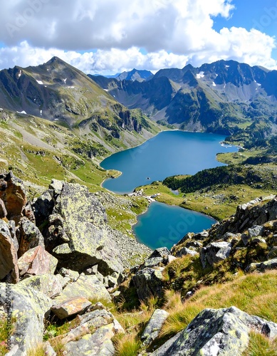 Alpine lakes and mountains