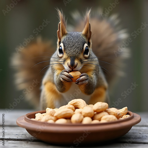squirrel eating nuts