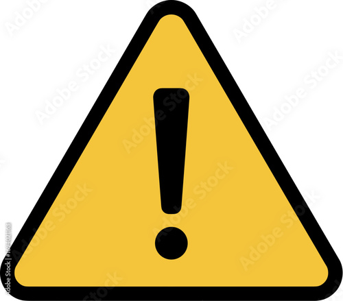 Simple Flat Style Danger Exclamation Sign Attention Caution Icon Symbol