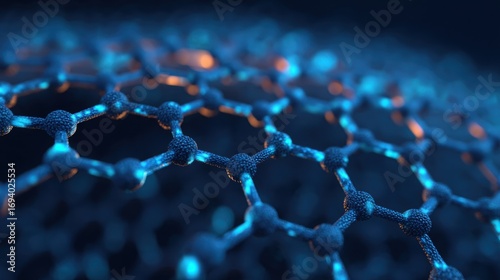 Innovative High Fidelity Representation of Graphene Structures in Blue and Orange Glow