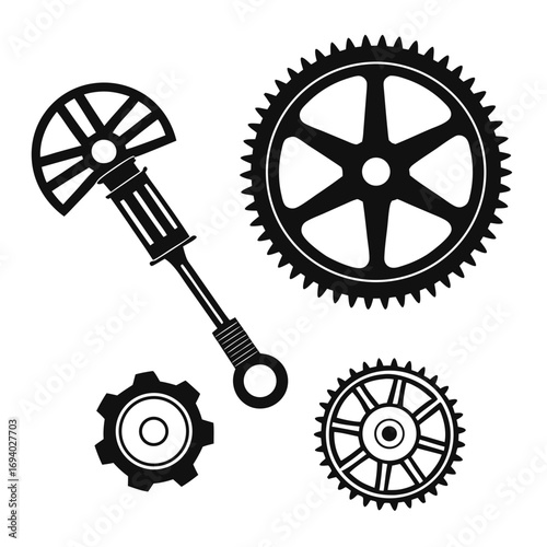 Industrial gears and mechanical components machinery engineering