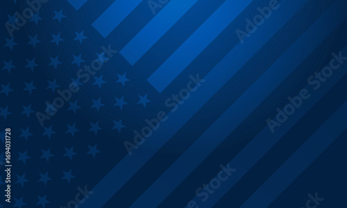 Abstract USA flag blue background - stars and stripes patriotic pattern perfect for United States designs - vector illustration