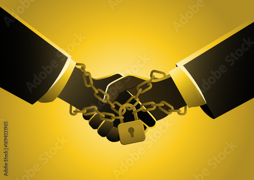 A handshake between two people