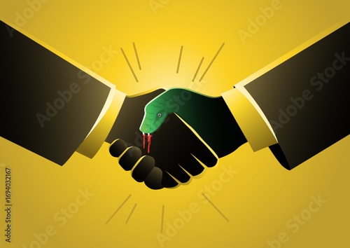 two hands in suits are clasped together