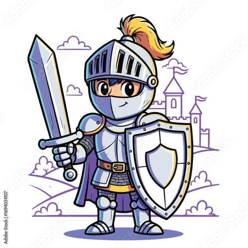 knight with sword and shield