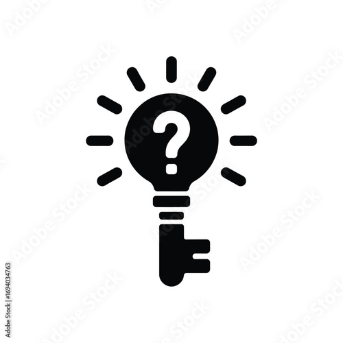 Key to solving a question or finding an idea