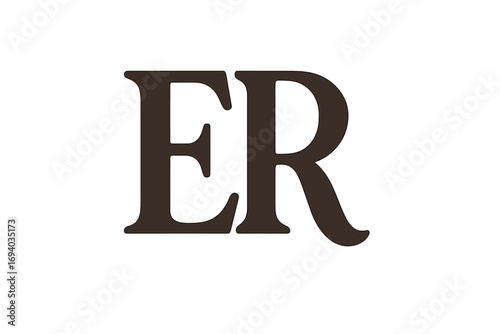 ER letter monogram logo design. RE initial icon. Classic elegant serif font for business identity. Luxury brand symbol. Alphabet typography vector illustration concept.