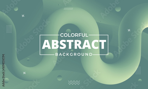 Abstract Green Background: Fluid Shapes, Gradient, Modern Design, Vector Illustration, Minimalist St