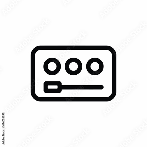 Simple icon of an audio mixer or control panel