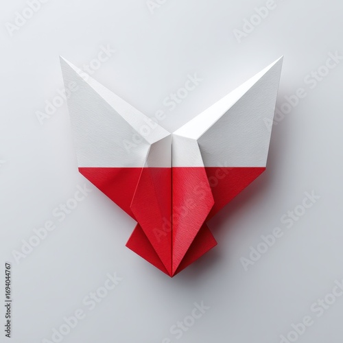 Polish Flag Origami Bird Design Creative Red and White Paper Art Free Download Polish Flag Origami Bird Design Creative Red and White Paper Art - GFXLoad