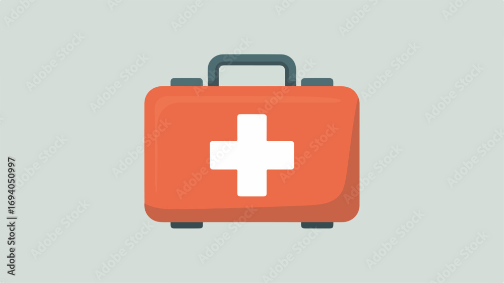 Obraz premium Medical kit First aid box healthcare emergency kit