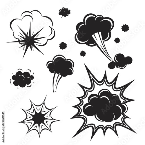 Comic book explosion sound effects boom