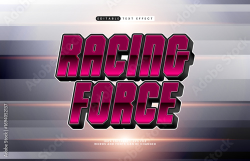 racing force editable text effect