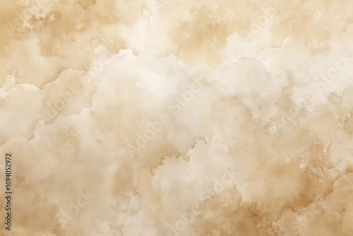 Aesthetic watercolor background with warm beige and white tones, creating a vintage and textured look, ideal for adding depth and character to designs