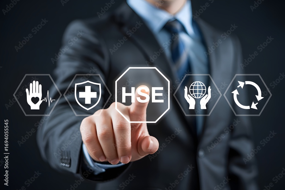 Obraz premium Understanding hse health safety environment management system for workplace safety and compliance