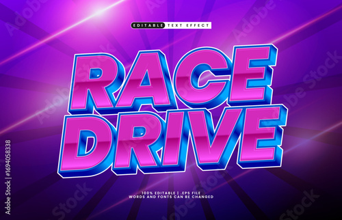 race drive editable text effect