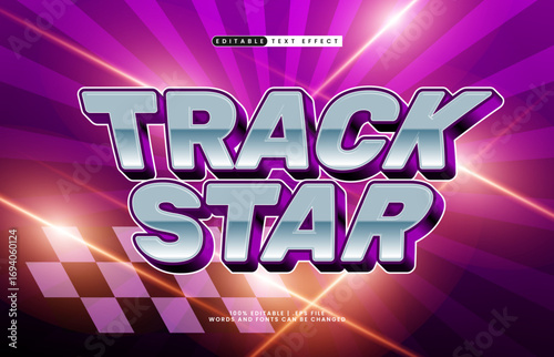 track star editable text effect
