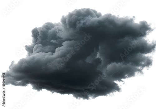 Dramatic Dark Cloud Perfect for Weather Nature and Atmospheric Designs on transparent background