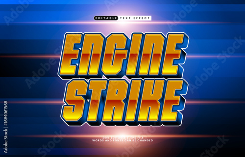 engine strike editable text effect
