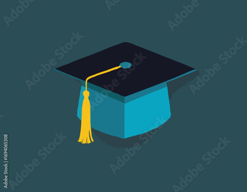 illustration of graduation cap.