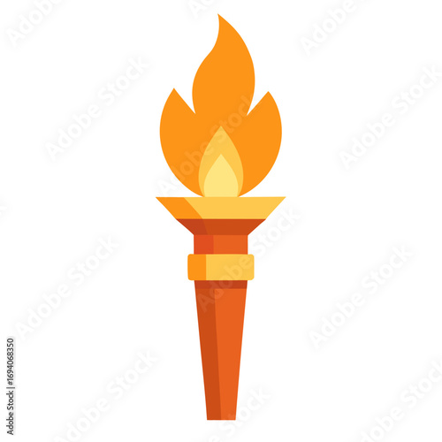 Glowing torch symbolizing justice and law