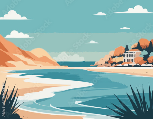 background of sea shore.