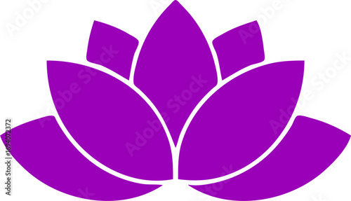 Vibrant purple lotus flower symbol of peace and growth