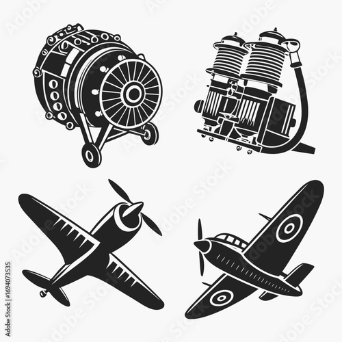 Aircraft engines and vintage airplanes jet engine radial engine