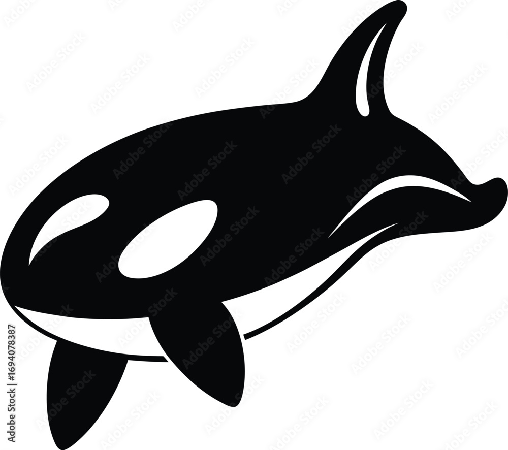 Naklejka premium Killer whale on transparent background
