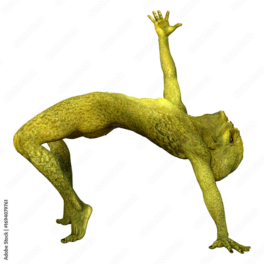 Obraz premium 3D Rendering Green Alien on White