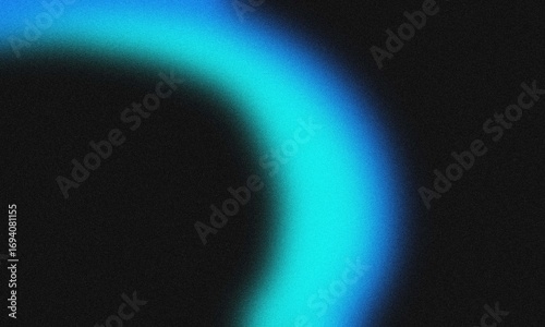 Cyan Curve on Black – Abstract Light Flow
