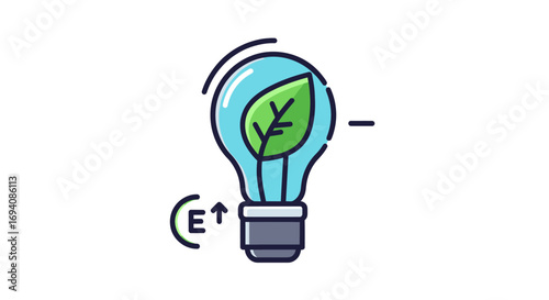 Green Energy Lightbulb - Eco-Friendly Power Idea.