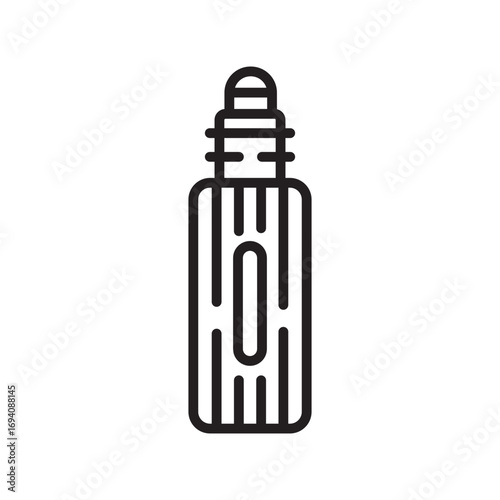Aroma roller black line icon. Vector isolated element