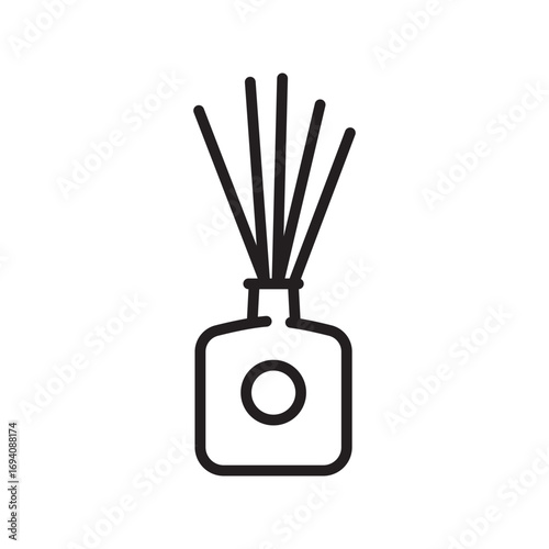 aroma stick black line icon. Vector isolated element