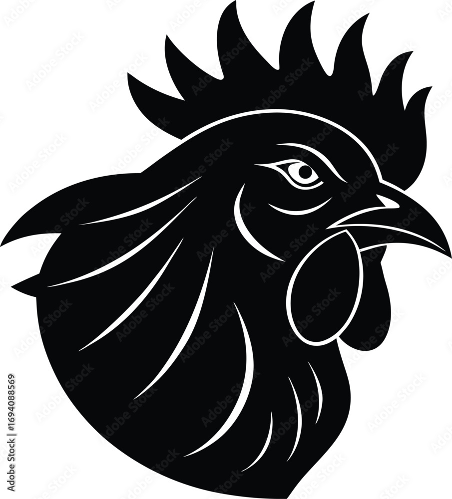 Fototapeta premium rooster on transparent background