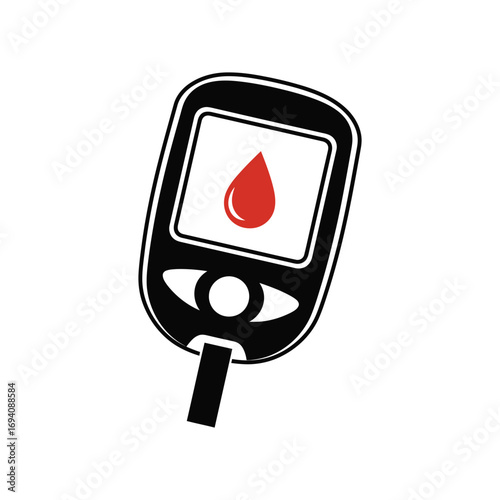 Blood Glucose Meter Monitoring Blood Sugar Levels and Diabetes Management