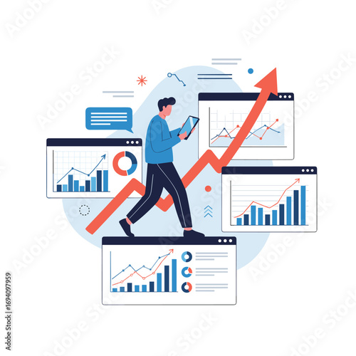 Analyzing business growth through data visualization and performance metrics for strategic decision making
