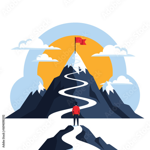 Embarking on a challenging journey towards achieving your highest personal goals and aspirations