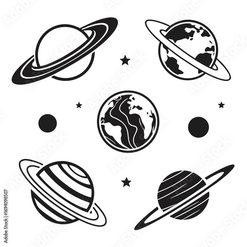 Celestial bodies and stars planet earth