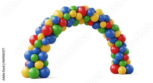 Colorful Balloon Archway for Celebrations and Events.